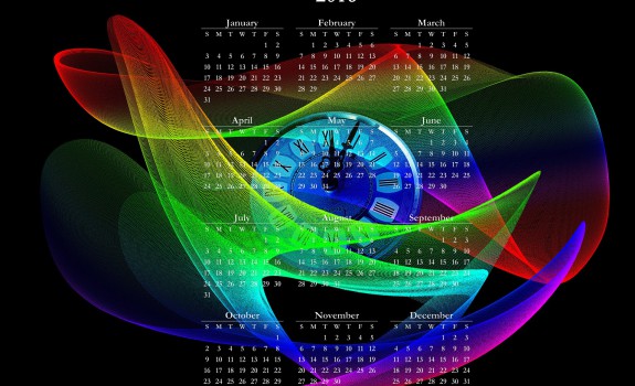 calendrier multicolore