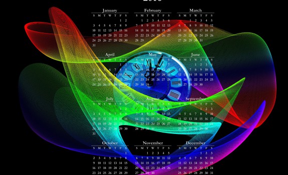 calendrier multicolore